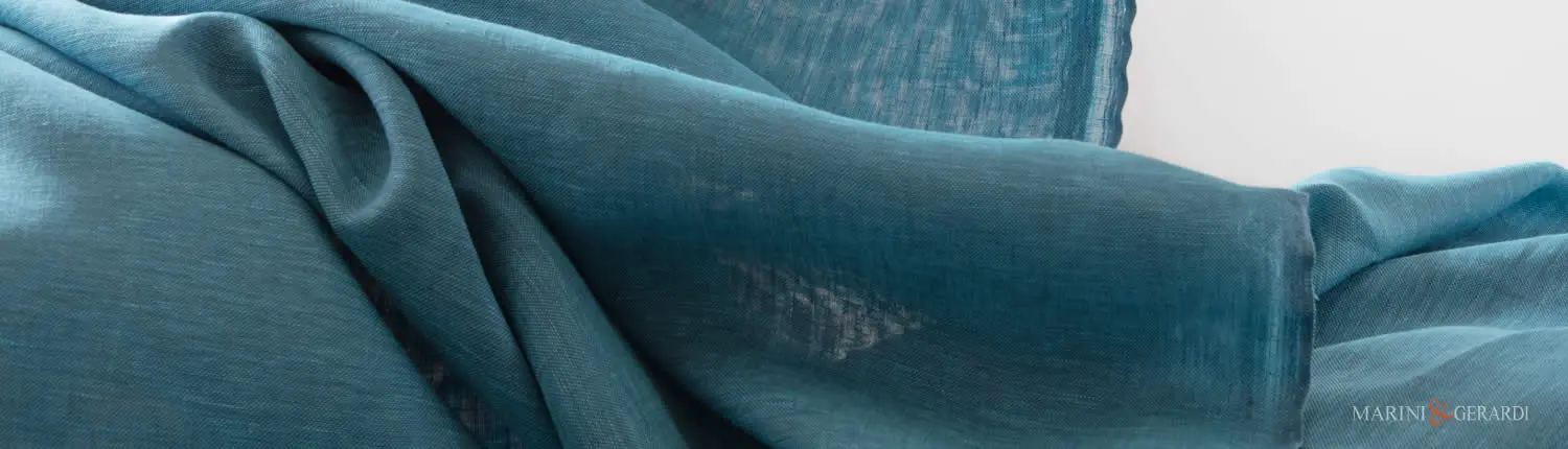 Vendita TessutI On Line Di Lino Per Tende Moderne Blu Smeraldo C38