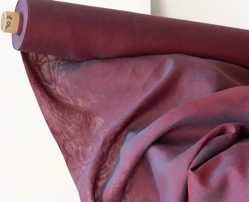 Tessuto Lino Salento Liscio Rosso Viola E04 Per Tende Soggiorno Tessuto Lino Salento Liscio Rosso Viola E04 Per Tende Soggiorno