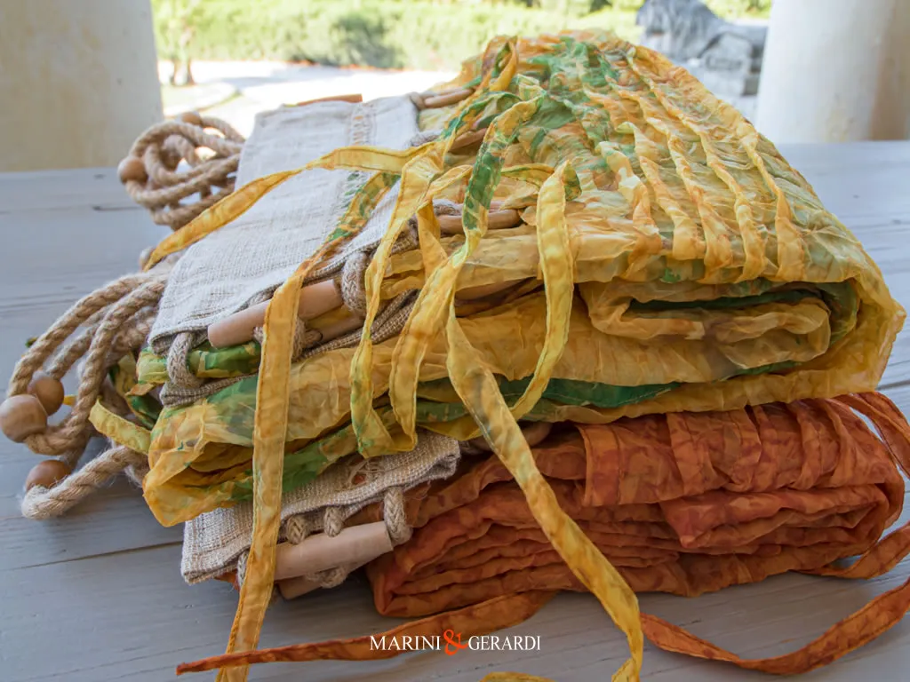 Cavaliere Tenda Organza Stropicciata Aranciio Giallo CR261 Cavaliere Tenda Organza Stropicciata Aranciio Giallo CR261