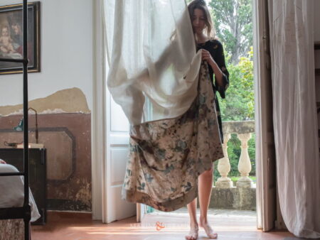 Isla Margarita Tenda Esclusiva Camera Da Letto Di Lino Balza Fiori