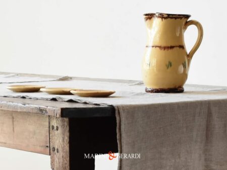 Runner Tavolo In Lino Rustico Naturale Qualita Italiana