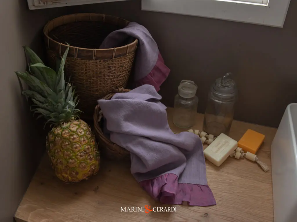 Teli Asciugamani Di Lino Colore Glicine X16 Teli Asciugamani Di Lino Colore Glicine X16