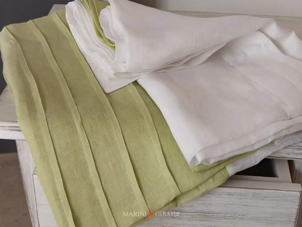 Tende Da Soggiorno Moderne Tesuuti In Lino Bianco Naturale Balsa Verde Lime Tende Da Soggiorno Moderne Tesuuti In Lino Bianco Naturale Balsa Verde Lime