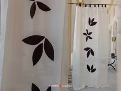 NOCIGLIA - Tende di Lino Moderne con foglie