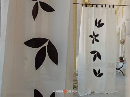 NOCIGLIA - Tende di Lino Moderne con foglie