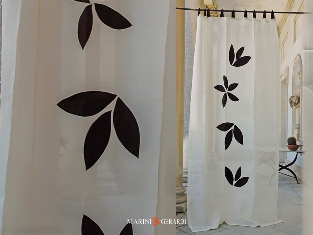 NOCIGLIA - Tende di Lino Moderne con foglie