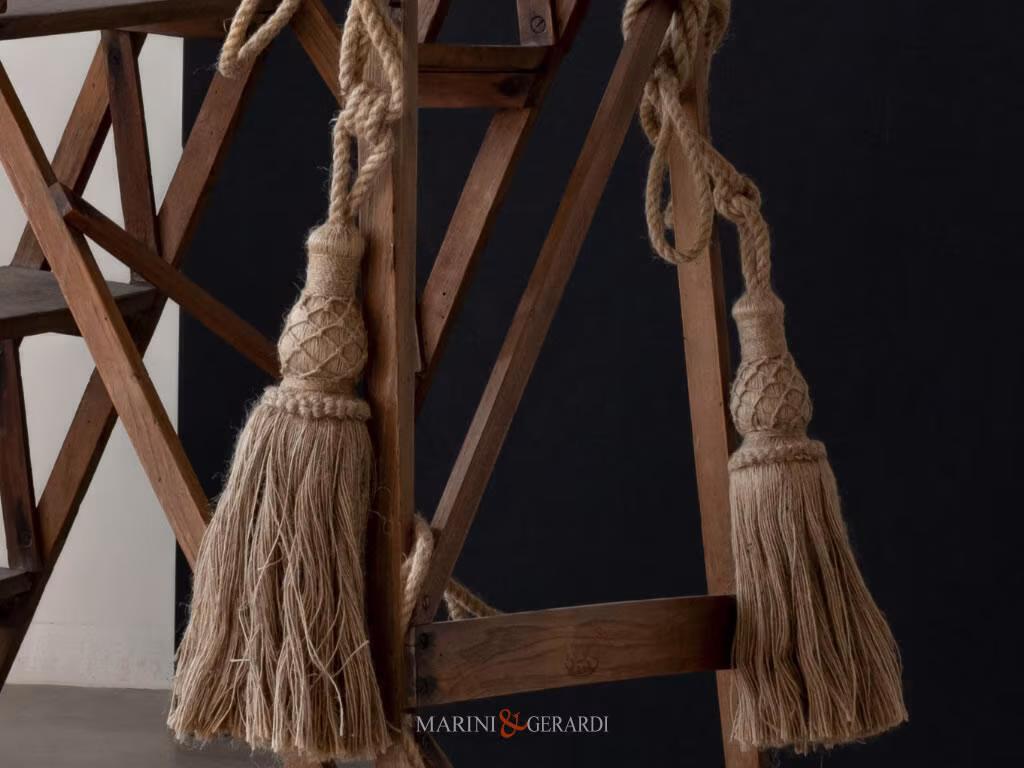 Accessori Tenda Fermatenda Fiocco In Yuta BAG18 EMBRASSE 18 - Fermatende shabby in Juta