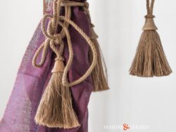 Embrasse Fiocco Tenda Fermatende Testa In Legno Raccogli Tenda Bag04