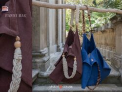 Borsa Con Manici Melanzana Blu Fanny Bag Moda Estate Inverno