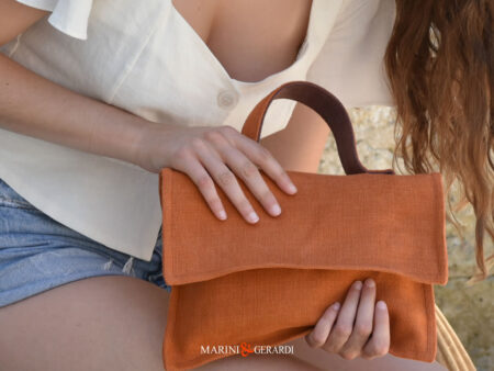 Borsa Pochette Donna Asola Colore Arancioo Sofia