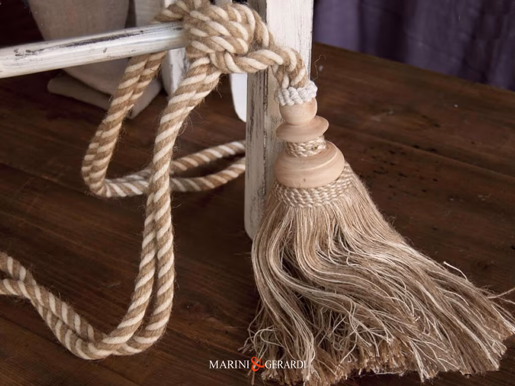 Embrasse Fermatende Cotone Juta Con Testa Legno 019 Embrasse Fermatende Cotone Juta Con Testa Legno 019