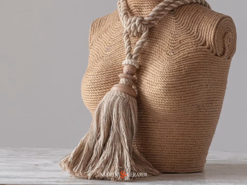 EMBRASSE 019 - Embrasse per tende shabby chic in Cotone Juta Embrasse particolari per tende shabby chic in Cotone Juta 019