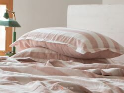 Federe Cuscini Biancheria Da Letto Lin Lino Vino Rose