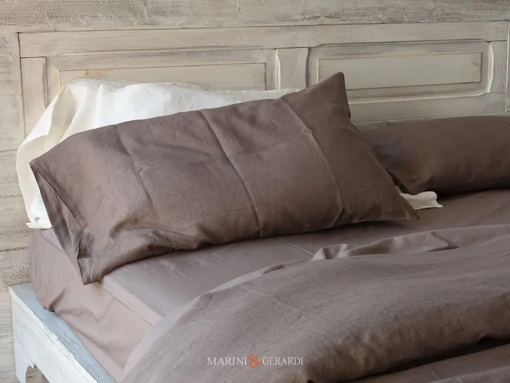 Federe Letto Matrimoniale Lady Byron Tessuto Lino Prelavato Federe Letto Matrimoniale Lady Byron Tessuto Lino Prelavato