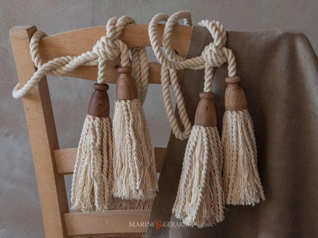 Fiocco Per Tende BAG015 Cotone Legno Prezzi Online Fiocco Per Tende BAG015 Cotone Legno Prezzi Online