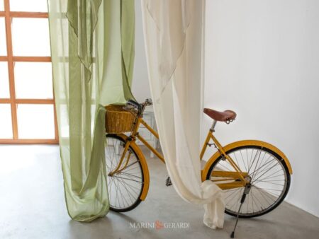 I Quattro Venti Tende Tendaggi Moderni In Organza Verde Bianca Voile