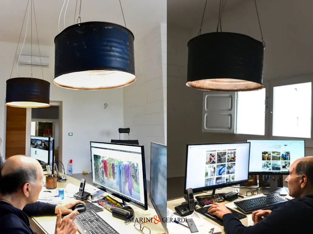 Lampada Ufficio Sospensione Industriale Ferro Acciaio Lindbergh Circolare Marini & Gerardi Lampada Ufficio Sospensione Industriale Ferro Acciaio Lindbergh Circolare