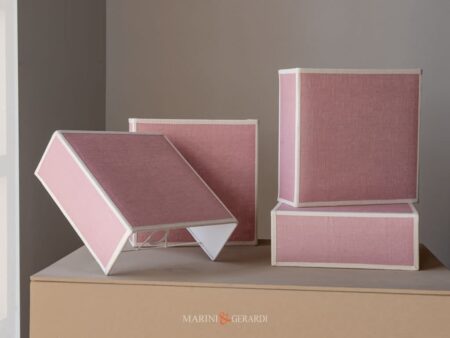 Lampade A Muro Applique Moderne Eleganti In Lino Rosato