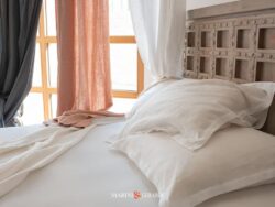 Letto In Lino 1 Piazza Mezza Lenzuola Bianco Naturale Ostuni