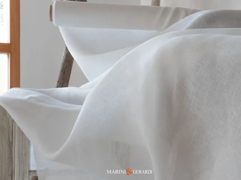 Lino Al Metro E Taglio Per Tendaggi Bianco Ottico 010 Lino Al Metro E Taglio Per Tendaggi Bianco Ottico 010