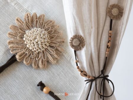 FERMATENDE Calamita a fiore - Raccogli Tenda con Magnete 033