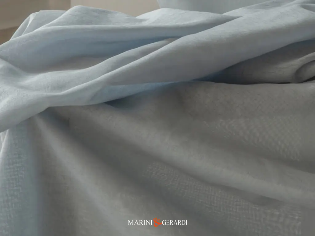 Messico Tessuto In Organza Per Tende Azzurro Polvere Cielo