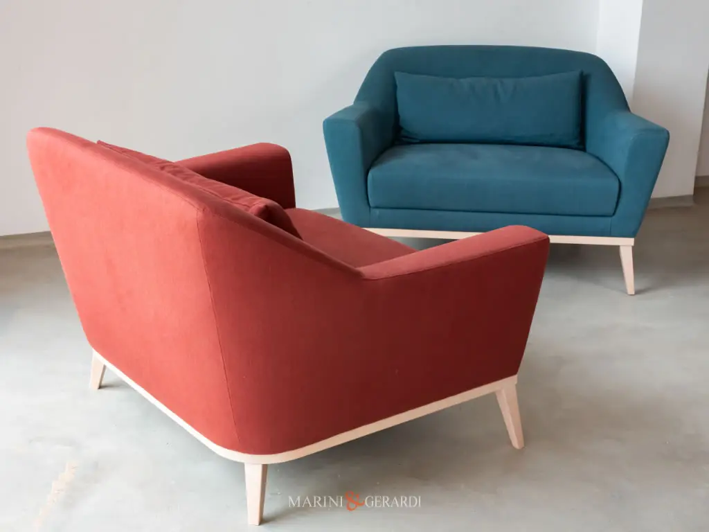 Numero1 Divani Eleganti Moderni In Lino 2 Posti Rosso Blu Numero1 Divani Eleganti Moderni In Lino 2 Posti Rosso Blu