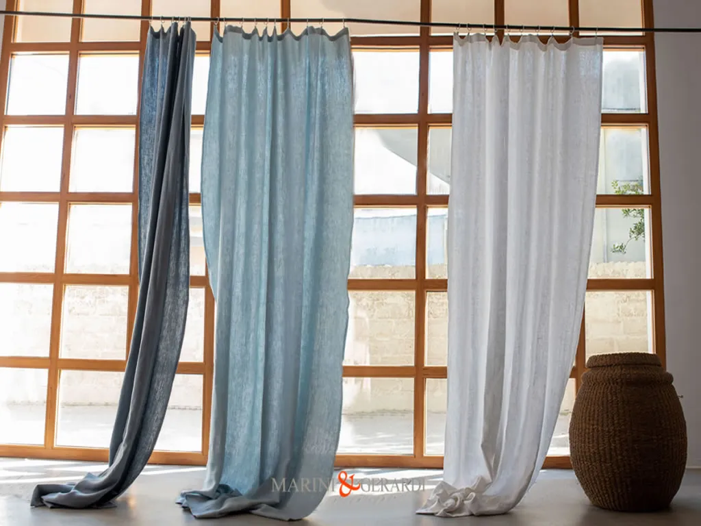 Rivabella Tende Oscuranti In Lino Arredo Shabby Chic RIVABELLA - Tenda Shabby Chic in Puro Lino