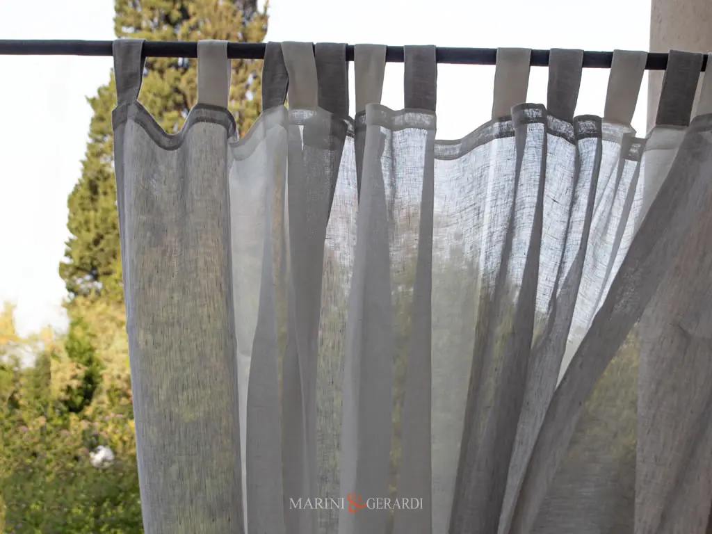 Rosa Del Deserto Tendaggi In Lino Con Asole Rosa Del Deserto Tendaggi In Lino Con Asole