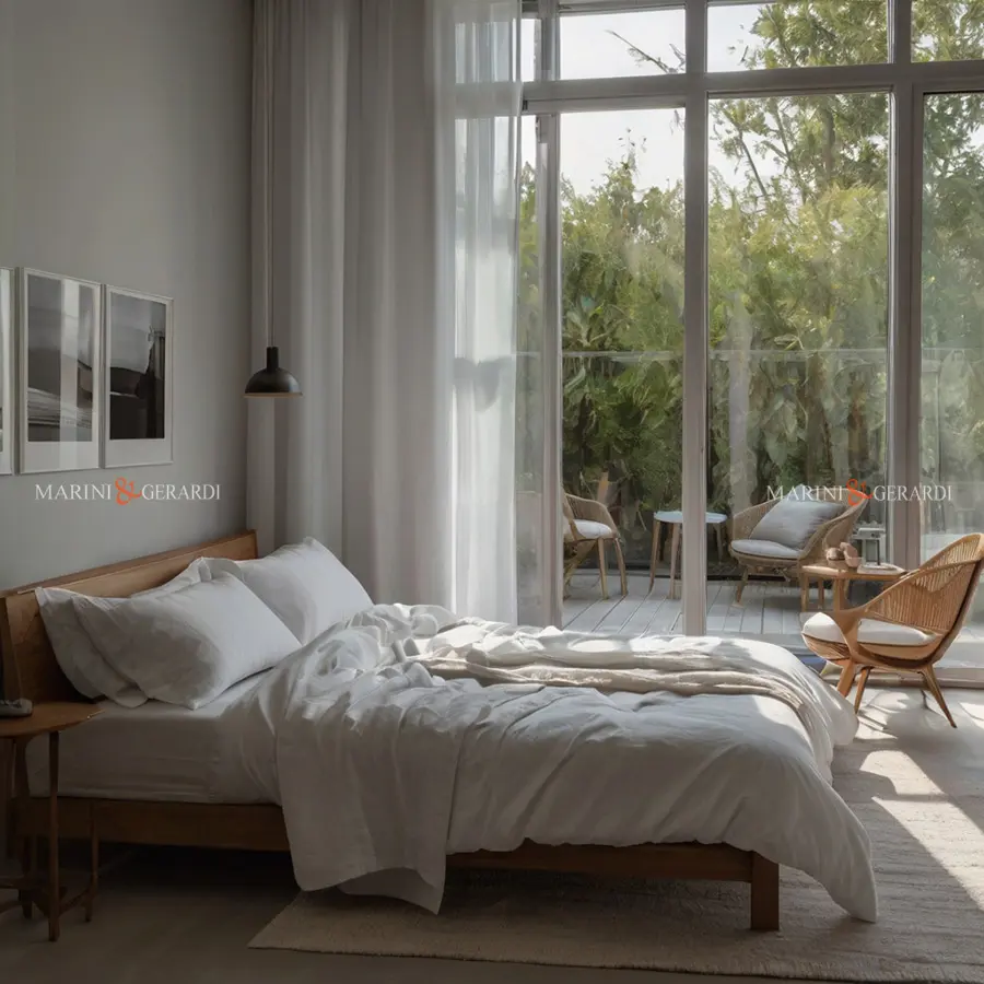 Set lenzuola lino bianco di lusso prelavato Set lenzuola lino bianco di lusso prelavato