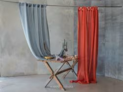 Tenda Soggiorno Moderno Elegante In Puro Lino Italiano - Villa Castelli Tenda Semitrasparente