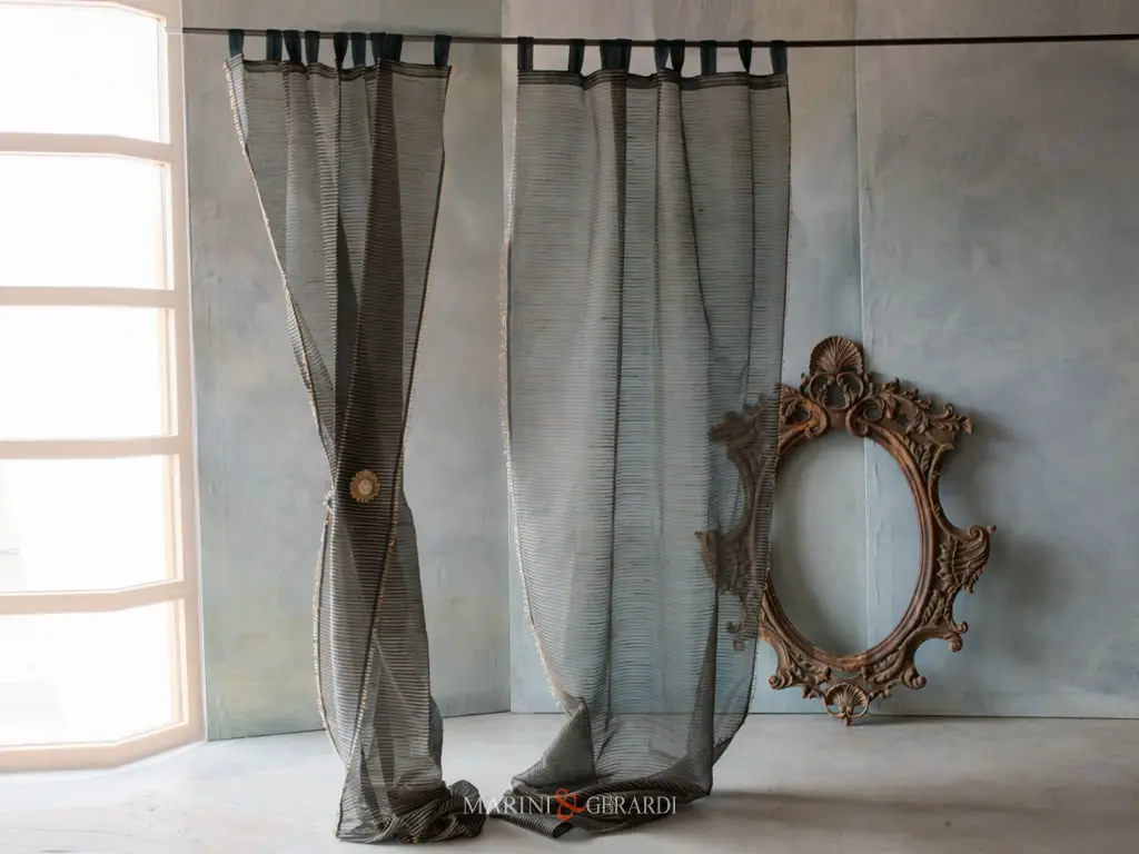 Tende In Seta Per Interni Blu Selene Tende In Seta Per Interni Blu Selene