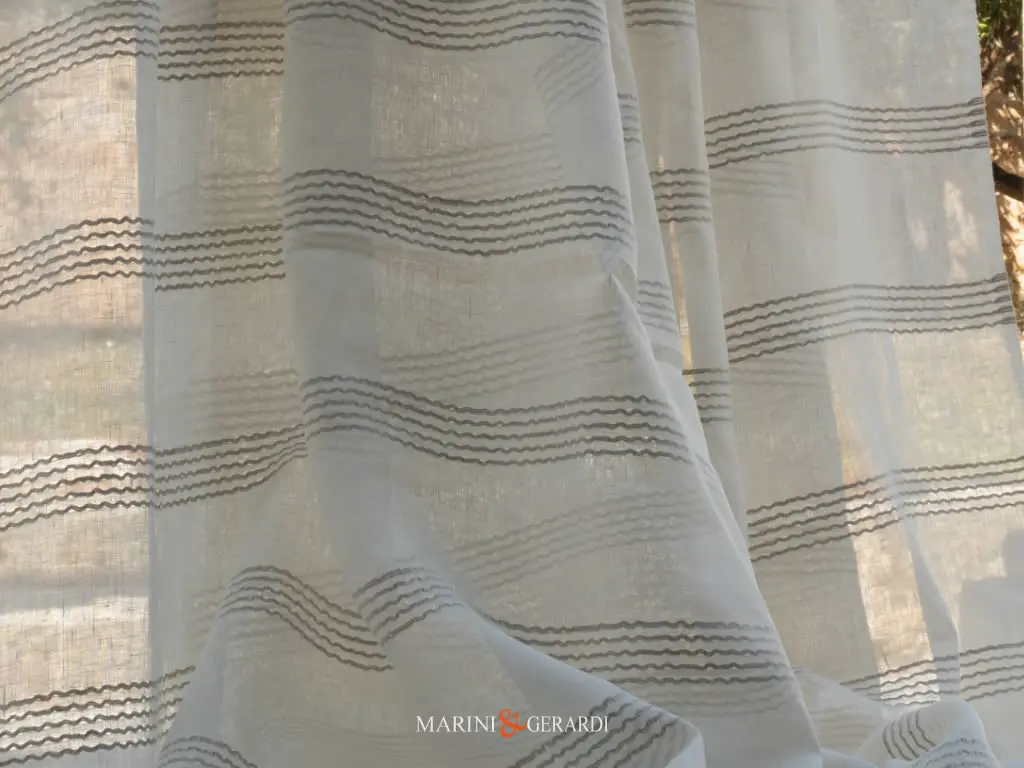 Tessuto Di Lino Leggero Righe Trasparenti Inserti Per Tende Tessuto Di Lino Leggero Righe Trasparenti Inserti Per Tende