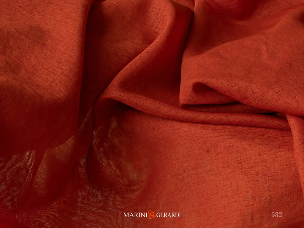 Tessuto In Organza Messico Rosso Mattone 582