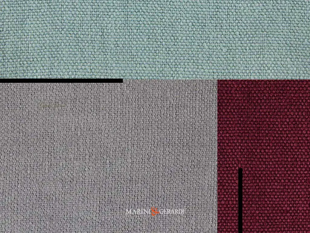 Tessuto per divani in lino antimacchia verde grigio rosso Tessuto per divani in lino antimacchia Verde Acqua - Grigio Cenere - Uva Fragola