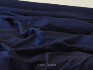 Tessuto Shantung In Seta Blu Notte AC093