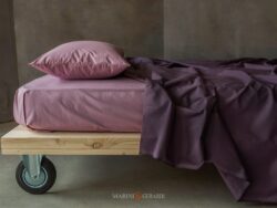 Tesuuto cotone percalle zefiro melanzana per lenzuola letto 5701