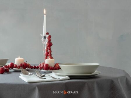 Tovaglia Antimacchia Lino Idrorepellente Colore Antracite O Piombo