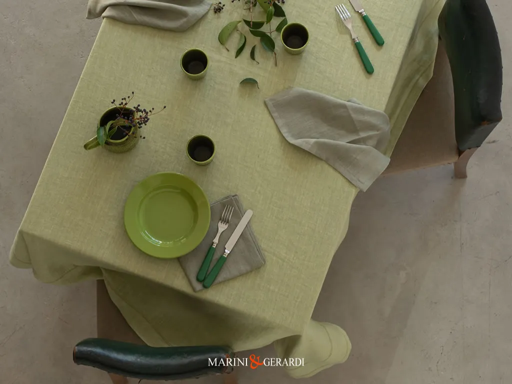 Tovaglie Tavola Moderne In Lino Verde Pistacchio Tovaglie Tavola Moderne In Lino Verde Pistacchio