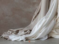 Stoffa Per Tende In Lino Giunco Bianco Ottico Panna Basic Acaya