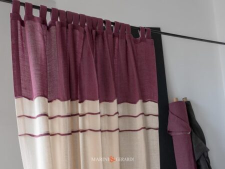Tenda In Tessuto Filanda Ini Lino Con Asole
