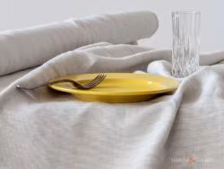 Tessuto In Lino Per Tovaglie Moderne Barolo Grigio Sobrio