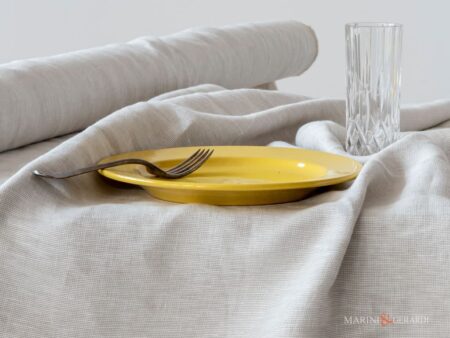 Tessuto In Lino Per Tovaglie Moderne Barolo Grigio Sobrio