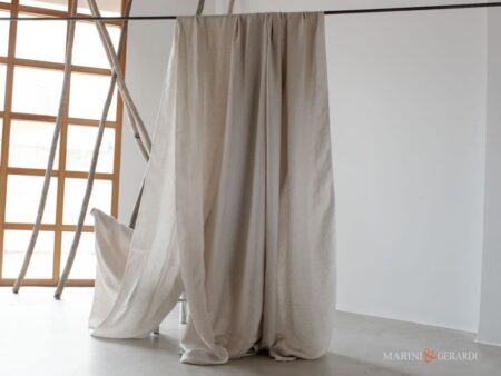 BAROLO - Tessuti in Lino per tende e tovaglie con trama a rete