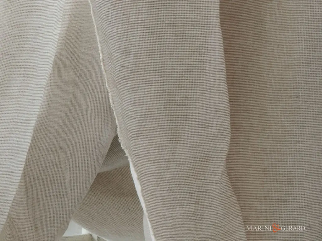 Barolo GRIGIO SOBRIO Tessuto In Lino Tendaggi Moda Barolo Grigio Sobrio