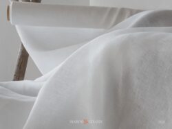 SALENTO - Tessuto per Tende Lino Bianco Ottico 010 + 26 tonalità di colore