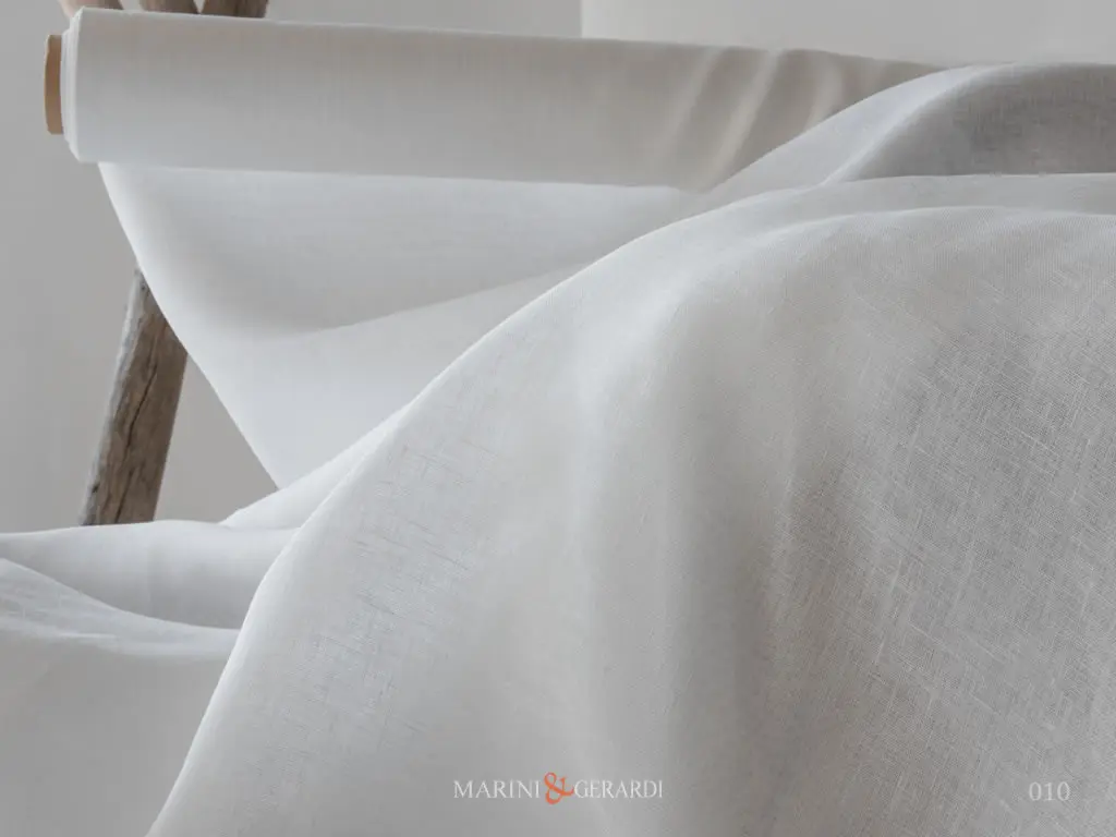 SALENTO - Tessuto per Tende Lino Bianco Ottico 010 + 26 tonalità di colore