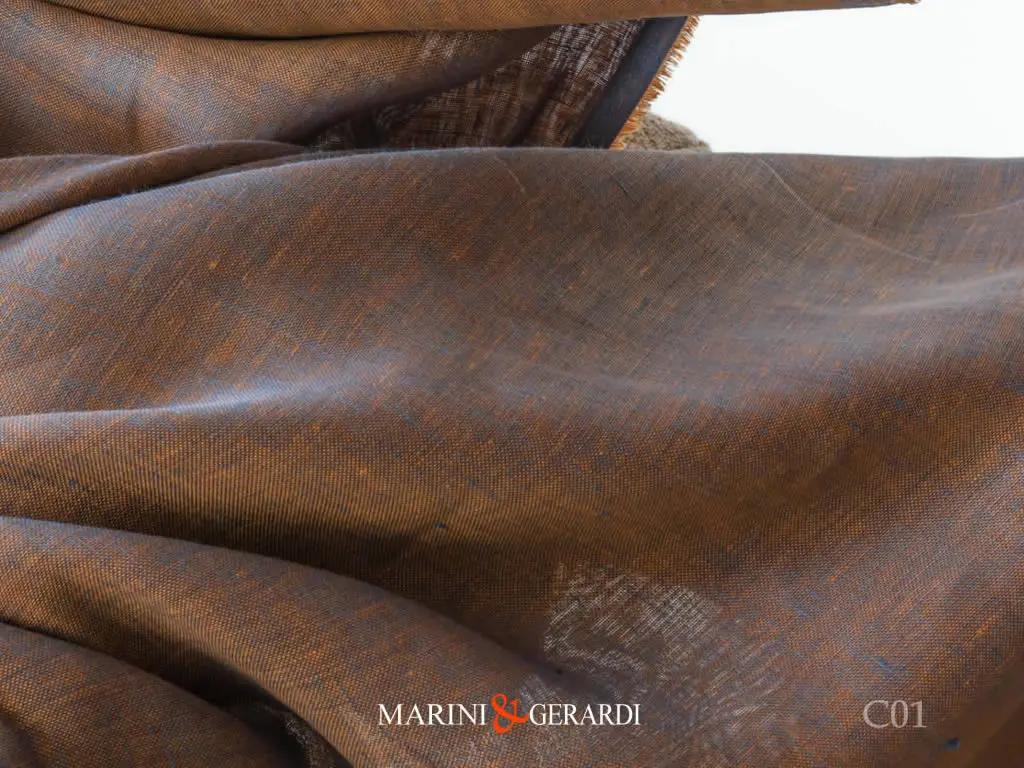 Tessuto Lino Di Lusso Tende Moderne Giallo Arancio Blu C01