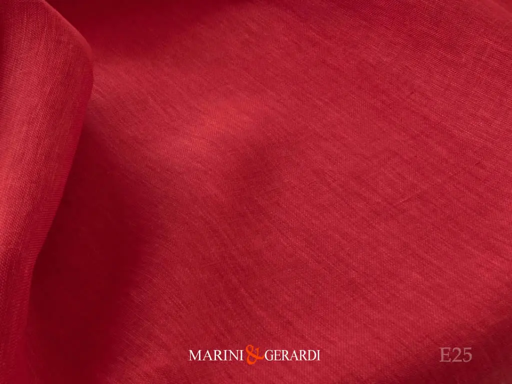 Tessuto Lino Filtrante Di Lusso Tende Moderne Rosso Passione E25