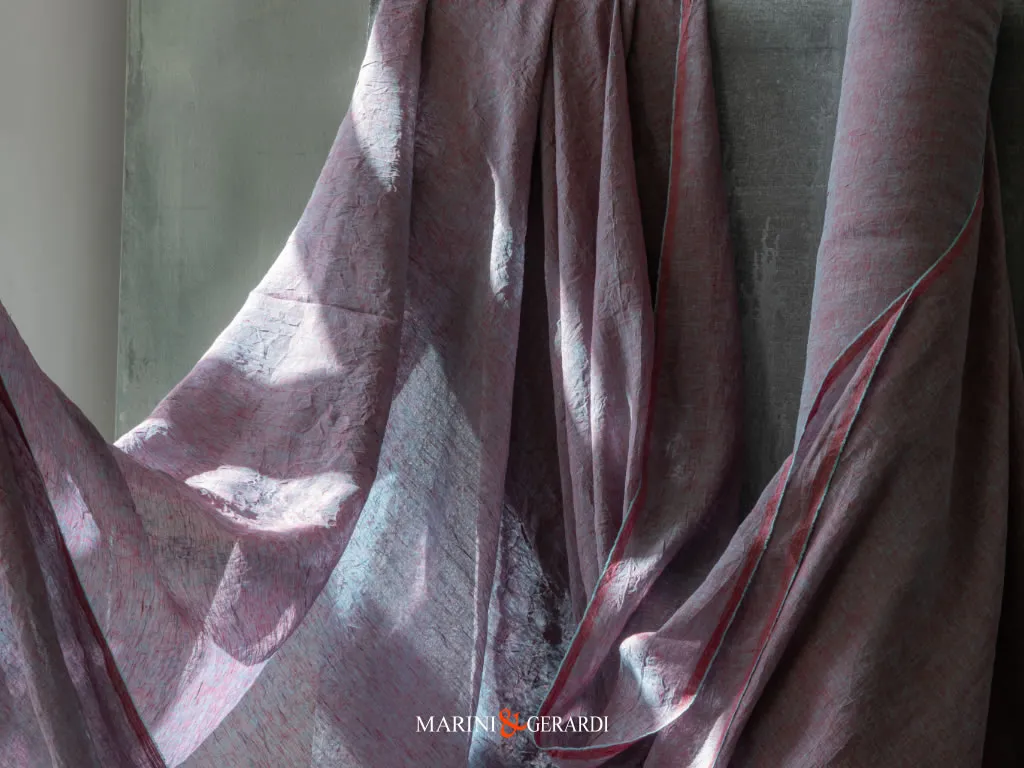 Tessuto Per Tende Lino Di Gran Classe E38 Barbabietola